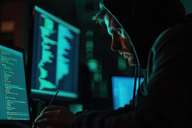 Image of an attacker writing a payload to be executed on the target system.